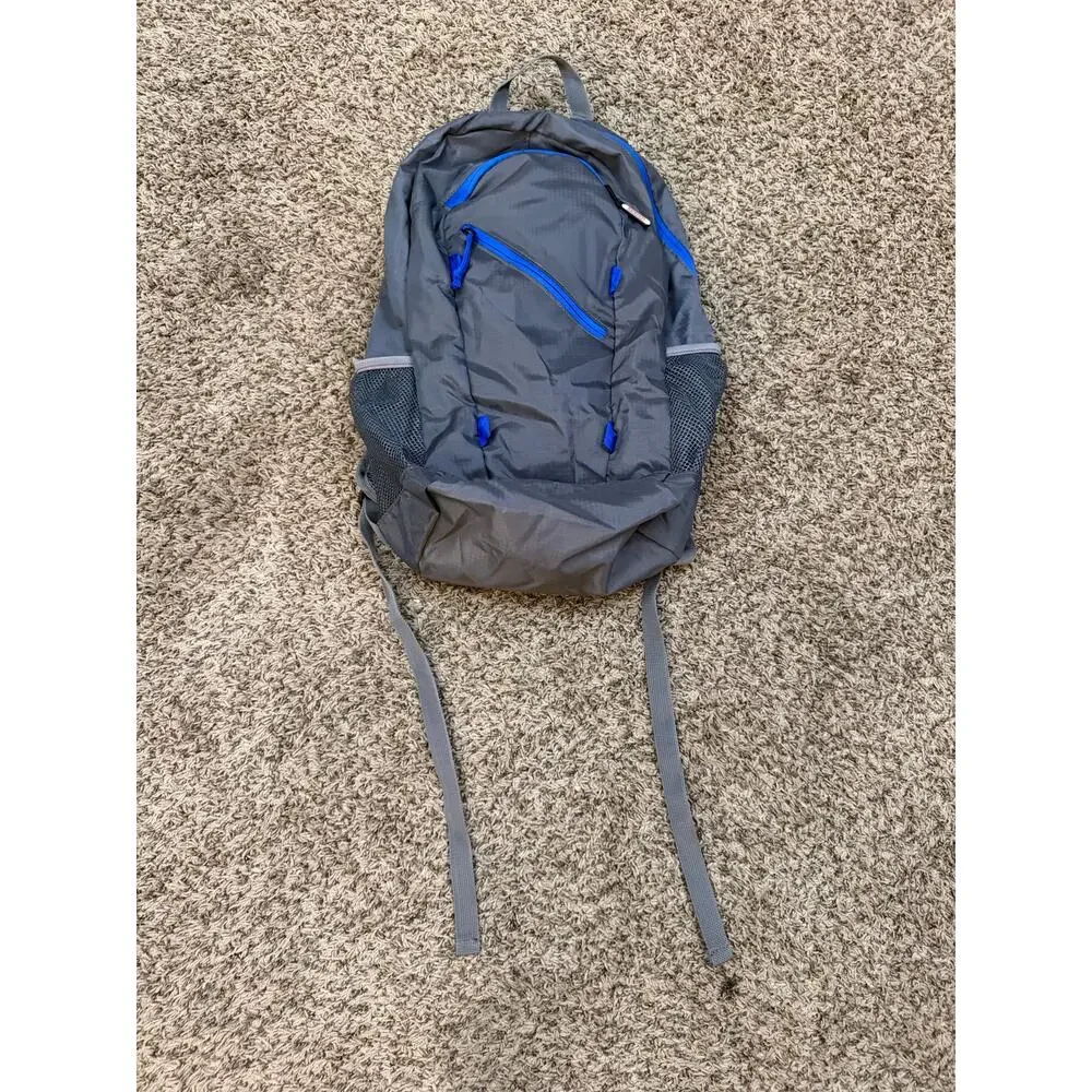 Costco Packable Backpack Gray and Blue